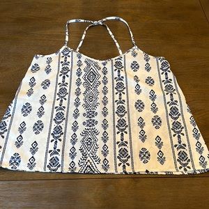 Hollister blue and white tank